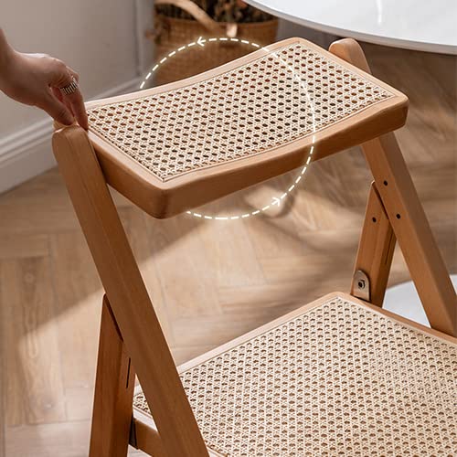 【 超 美 品⠀】折り畳みラタンチェア 椅子 ラタン　インテリアチェア Amazon｜ラタンチェア 折り畳み椅子パイプ椅子 竹製 ダイニング